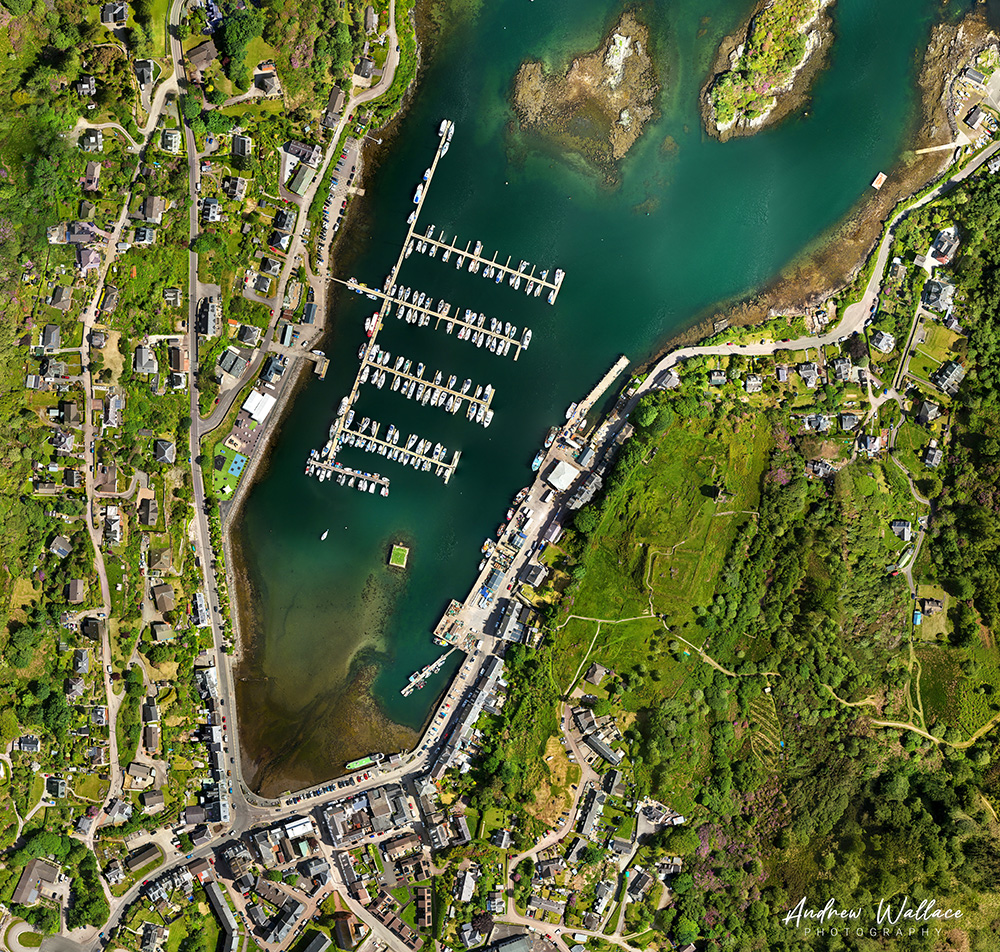 High above Tarbert Harbour