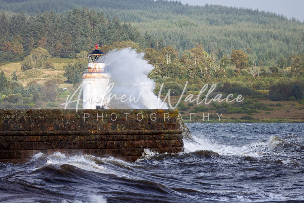 Ardrishaig light and storm Erin